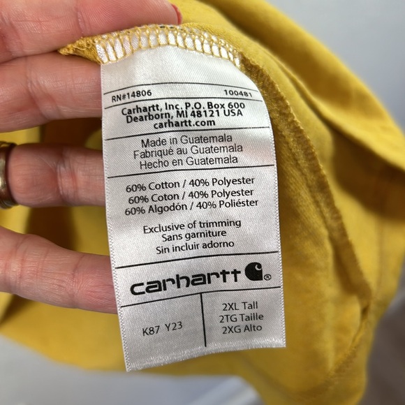 New nwot Carhartt loose fit 2XL tall t-shirt - Picture 4 of 5